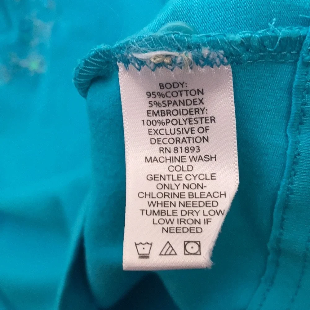 FINAL MARKDOWN Denim and company embroidered top Small - Picture 4 of 4